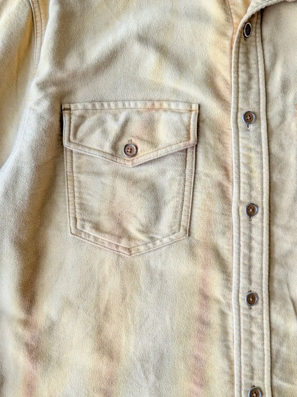 Urban Outfitters BDG Yellow Tie Die Western Shirt Jacket Shacket medium